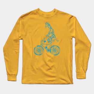 SEEMBO Giraffe Cycling Bicycle Bicycling Biking Riding Bike Long Sleeve T-Shirt